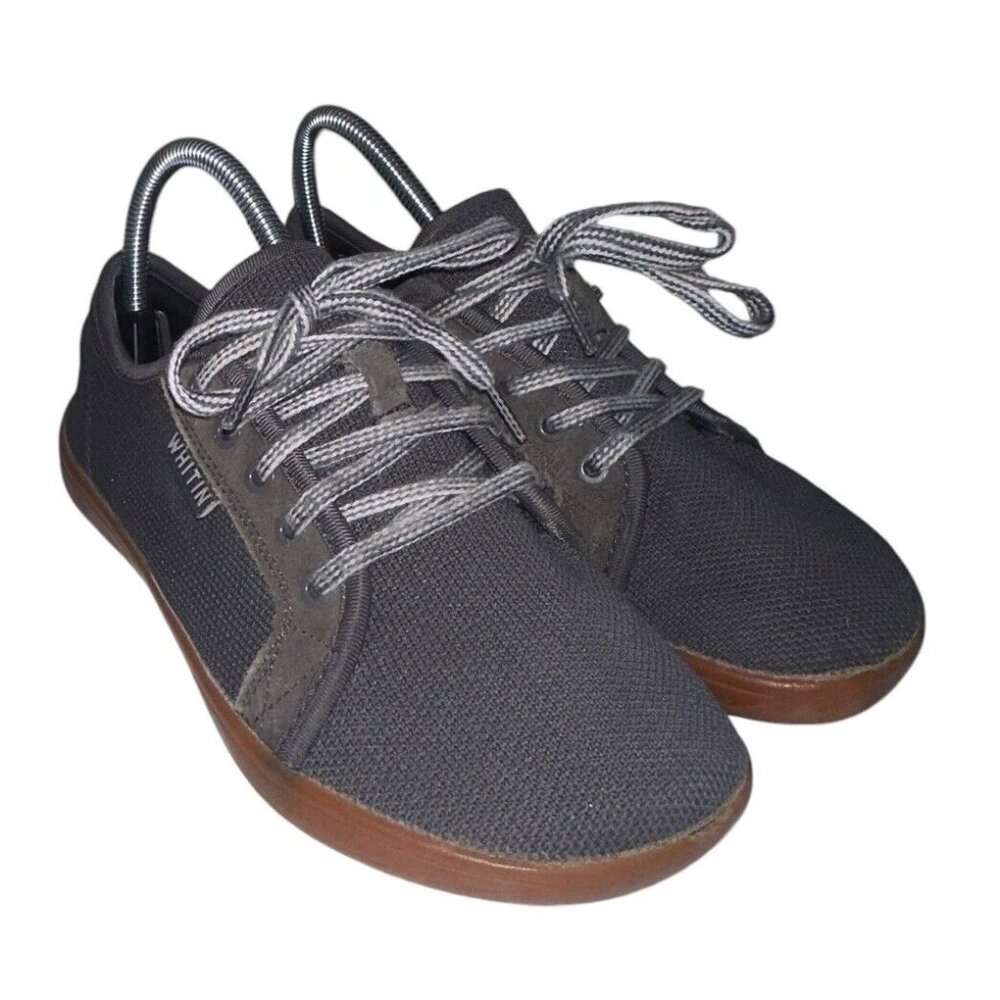 WHITIN Charcoal Gray Canvas Sneakers with Brown Sole